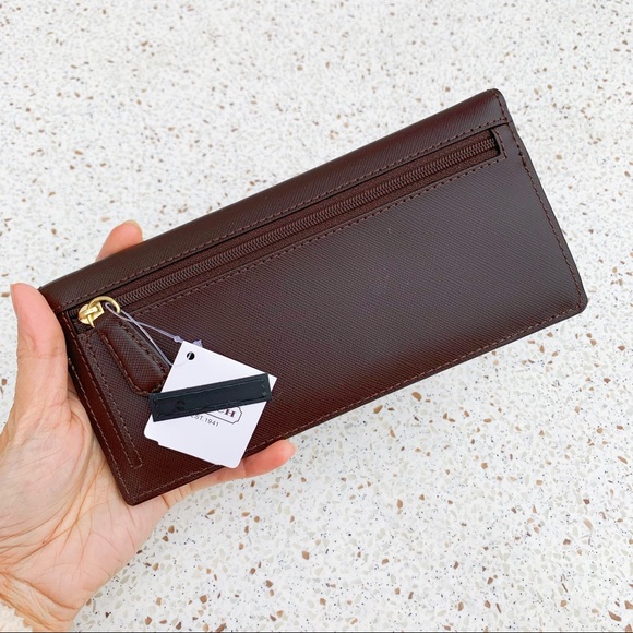 NWT Authentic Coach Slim Leather Wallet Unisex Dark Brown - Picture 2 of 6